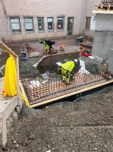 Ledningsarbete vid Danderyds sjukhus